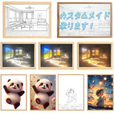 【動画あり】SNS大人気 カスタムメイド承ります ほっこり、癒しのライトアート 光る絵 光の芸術 3光色切替 おしゃれ 装飾画 雰囲気フォトフレーム インテリア絵画 ライト絵 USB給電 3つの光色に切り替え  風景画 卓上置物 誕生日 プレゼント ギフト オーダーメイド