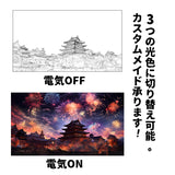【動画あり】SNS大人気 カスタムメイド承ります ほっこり、癒しのライトアート 光る絵 光の芸術 3光色切替 おしゃれ 装飾画 雰囲気フォトフレーム インテリア絵画 ライト絵 USB給電 3つの光色に切り替え  風景画 卓上置物 誕生日 プレゼント ギフト オーダーメイド
