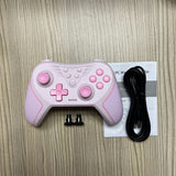 ピンク【新ホール 無線コントローラー ホール効果スティック(ドリフトなし) 】  Switch コントローラー スイッチ ワイヤレス Bluetooth5.0接続 ジャイロセンサー搭載 二重振動 ウェイクアップ・TURBO・プログラミングをサポート