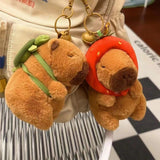 可愛いバッグチャーム ぬいぐるみキーチェーン キーホルダー チェーン バッグに付けるぬいぐるみ ぬいぐるみチャーム おもちゃ ふわふわ レッサーパンダ カピバラさん パンダ 動物(小物が入る収納ポーチ付き) プレゼント ギフト 特典付き