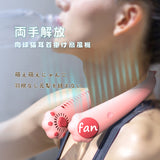 萌え萌え にゃんこ猫耳肉球 首掛け扇風機 ネッククーラー 携帯扇風機 2000mAh usb充電式 小型 ネックファン ハンズフリー 3段風量 静音 旅行ファン