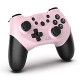 ピンク【新ホール 無線コントローラー ホール効果スティック(ドリフトなし) 】  Switch コントローラー スイッチ ワイヤレス Bluetooth5.0接続 ジャイロセンサー搭載 二重振動 ウェイクアップ・TURBO・プログラミングをサポート
