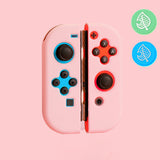 分離式 switch-JoyCon保護ケース カバー 2個どうぶつの森デザインのスティックカバー付 分体式 耐久性PC素材 キズ防止 衝撃吸収 着脱簡単 擦り傷防止