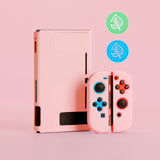 分離式 switch保護ケース カバー 2個どうぶつの森デザインのスティックカバー付 分体式 耐久性PC素材 キズ防止 衝撃吸収 着脱簡単 擦り傷防止 取り外し可能