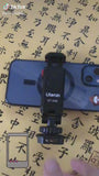 【動画あり】Ulanzi ST-06S 三脚スマホホルダー カメラスマホモニターマウント 360°回転 角度調整 スマホホルダー アクセサリーシュー付き スマホマウント 垂直ブラケット 1/4ネジ スマートフォン三脚マウント iPhone/Android/カメラ/一眼レフ/ミラーレス/三脚/自撮り棒